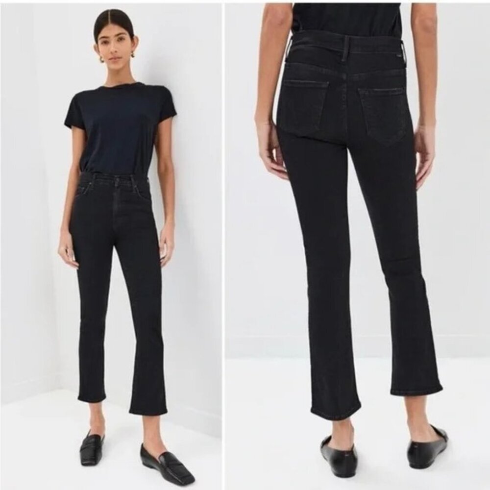 Mother Jeans The Insider Crop in Not Guilty Black‎ Size 25